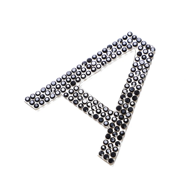 1PCS Glass Hot fix Rhinestones Alphabet Letter Applique Iron On letters Patch For Clothing Badge Paste