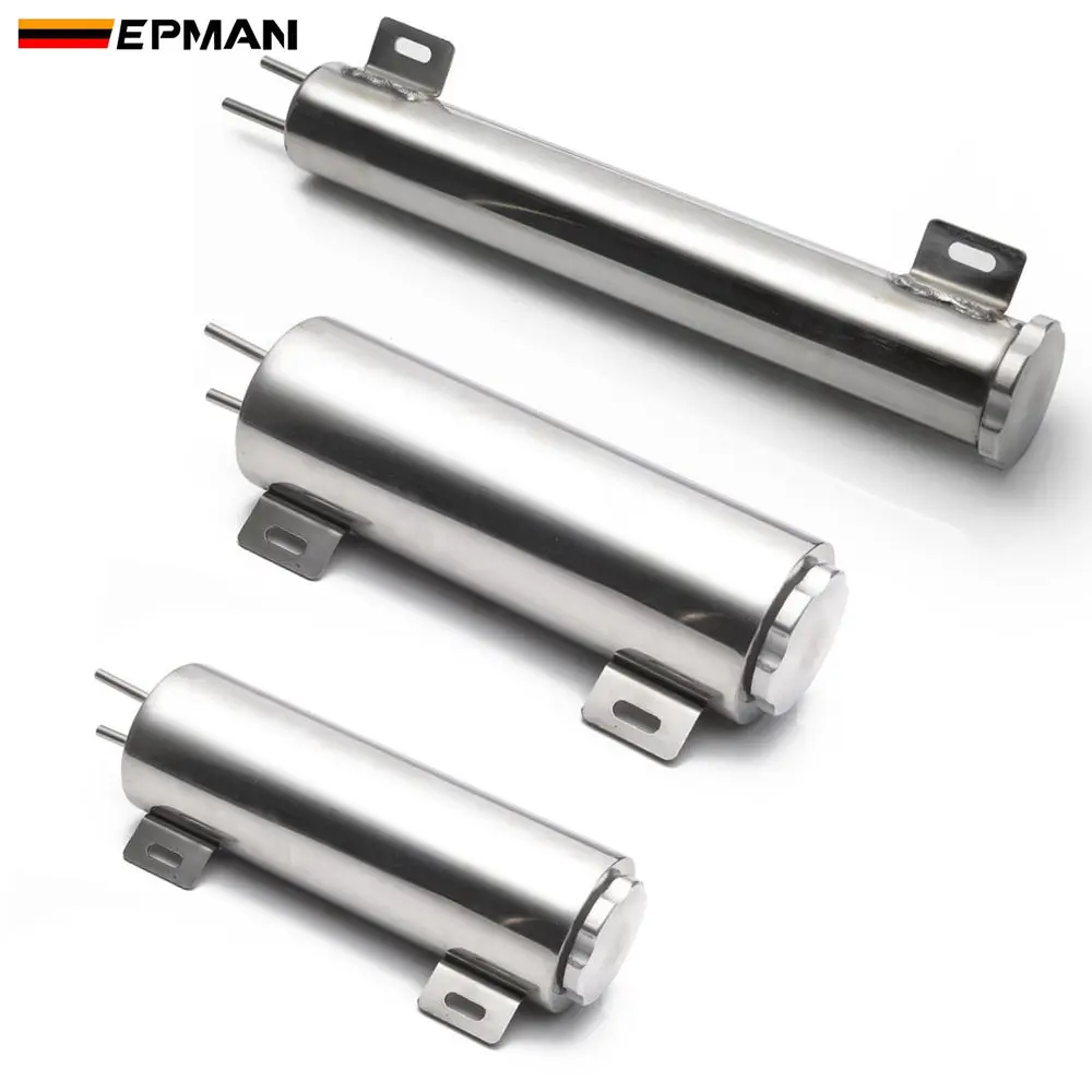 EPMAN Polished Stainless steel Radiator Overflow Tank Bottle Catch Can 2\