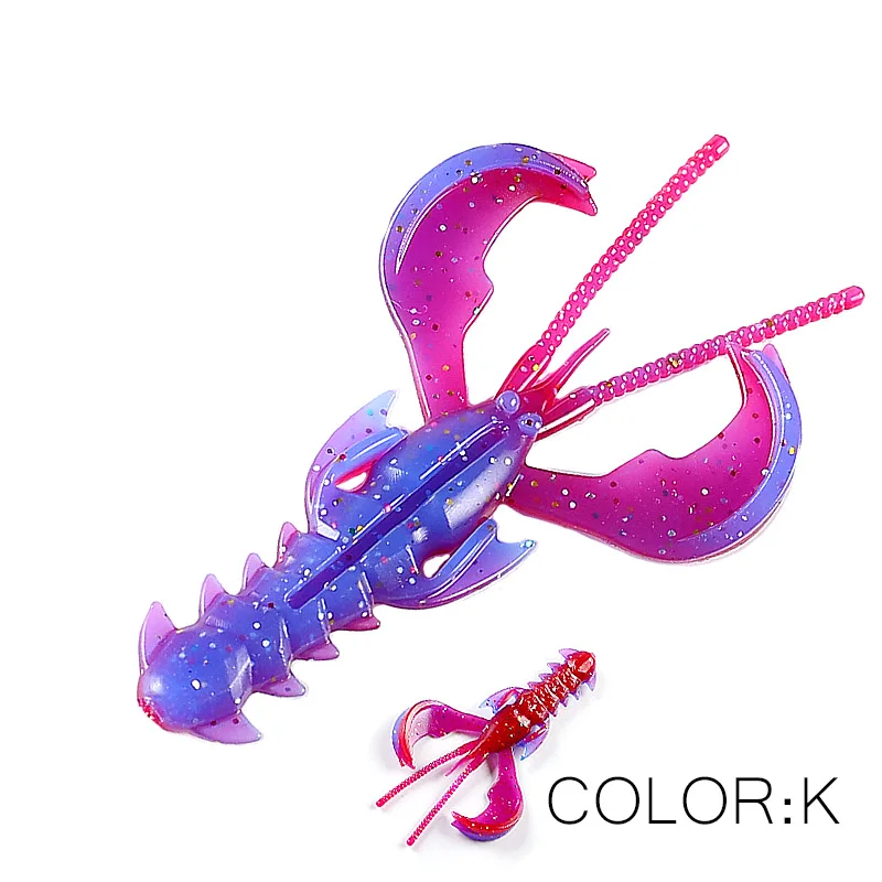 Supercontinent CRAZY 65 mm/40 mm Hummer-Weichköder, Angelköder, attraktiver Wobbler mit Garnelengeruch und Salz
