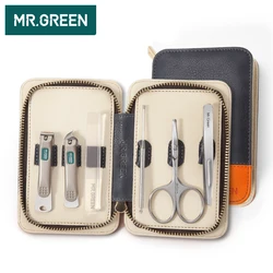 MR.GREEN 6 in1 Manicure Set Stainless Nail Clippers Cuticle Utility Manicure Set Tools Nail Care Grooming Kit Nail Clipper Set