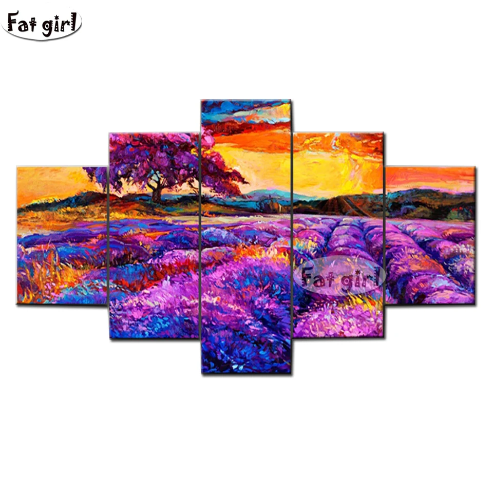 5D Diamond Painting Abstract Landscape Oil painting Full Drill Diamond Embroidery Mosaic Rhinestone Cross Stitch Multi-module