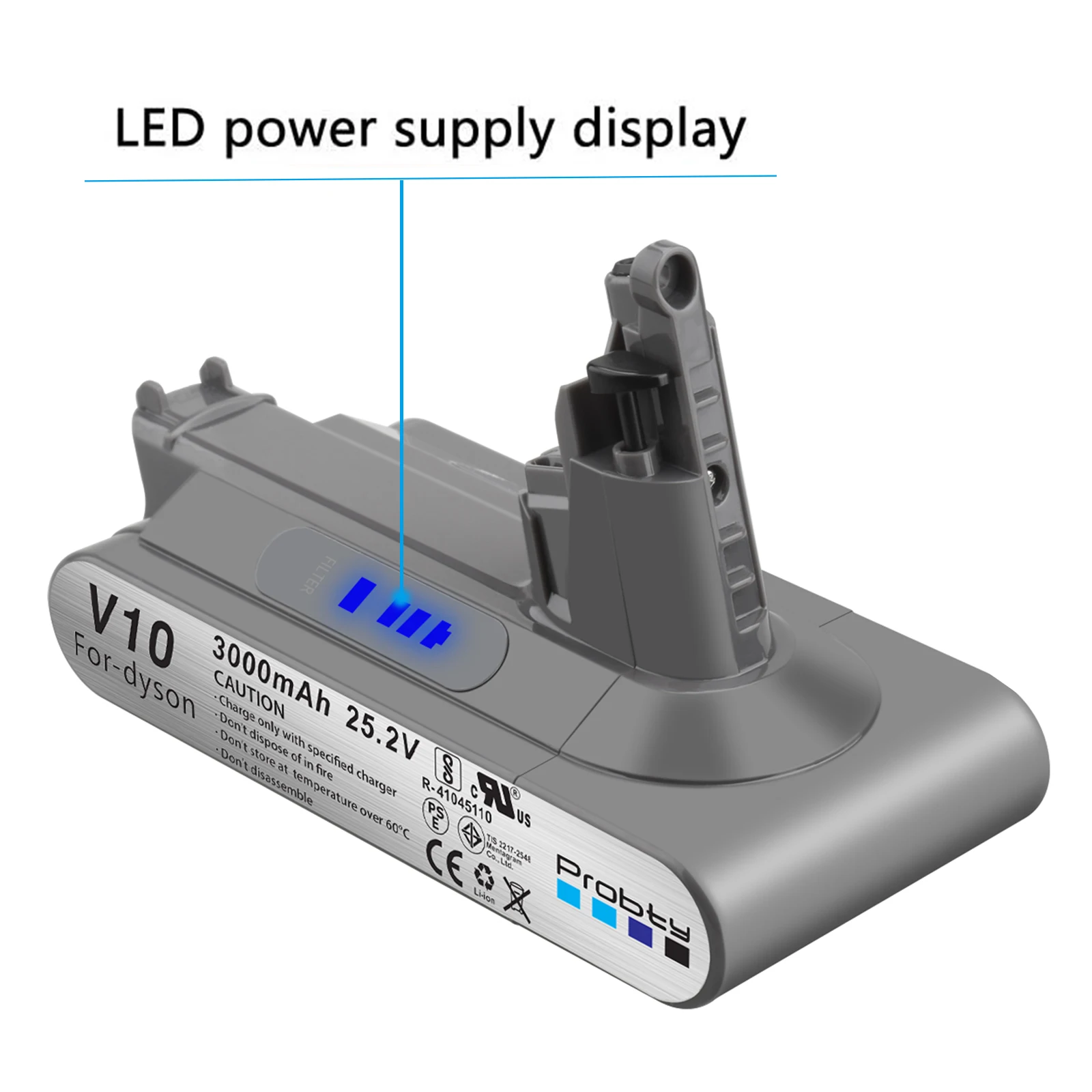 Probty 3000mAh 75.6Wh wymienna bateria do Dyson V10 absolutny V10 puszysty cyklon V10 SV12 bateria