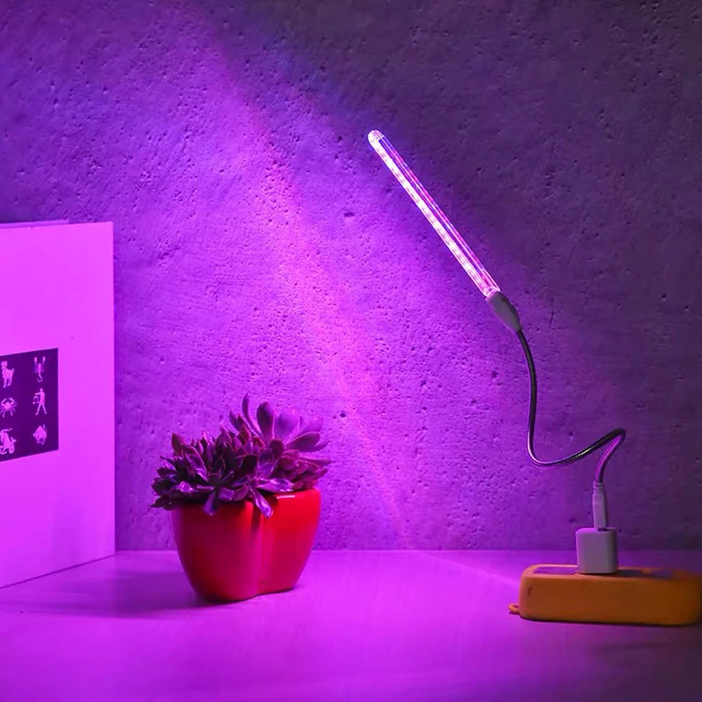 USB LED plant growth light full spectrum plant growth promotion light portable flexible hose plant light seedling flower growth