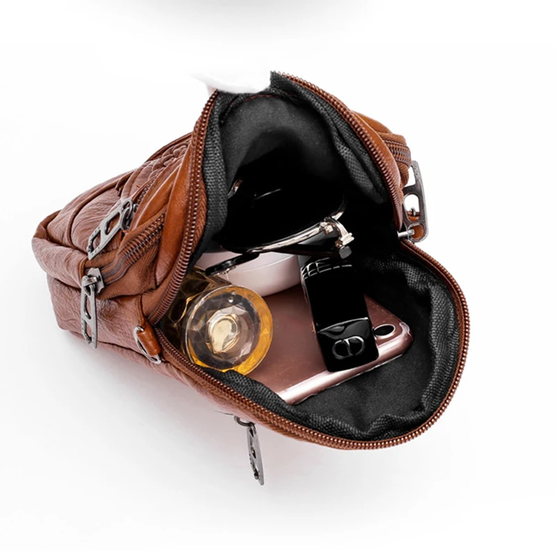 Multifunktion ale weiche pu Leder kleine Umhängetasche für Frauen Vintage Umhängetasche Geldbörse Handy Baga Handtasche Geldbörse – Detail 24