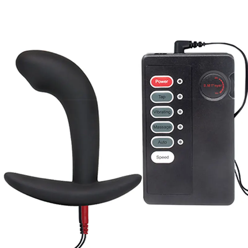 Silicone Anal Plug Electro Sex Men Prostate Massage Estim Power Box Electric Shock Butt Plug Small Anal Massager Sexy Toys