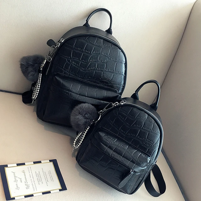 Black White Mini Backpack Back Pack Woman Black Small Womens Backpack Small White Backpacks Aliexpress