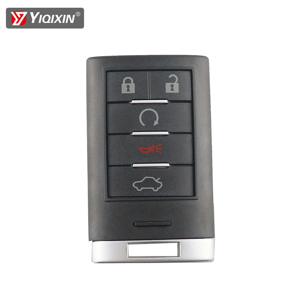 

YIQIXIN 5 Buttons Smart Key Case For Cadillac CTS XTS DTS SRX ATS Escalade GMC 2013-2014 Remote Car Key Shell Fob Keyless Entry