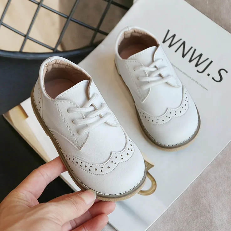 Kids leather Shoes Princess Girls School Shoes Children Leather Party Dress Flat Little Girls Shoes Baby Casual Sneaker