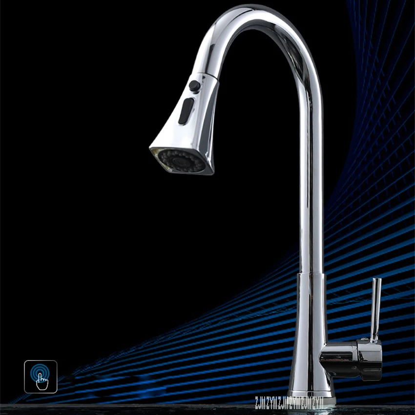 Thực Vật 6666 Lưu Vực Bồn Rửa Tự Động Vòi Bếp Cảm Ứng Tập Đồng Lạnh Và Nóng Vòi Nước Thông Minh Kéo Ra Cảm Biến Vòi