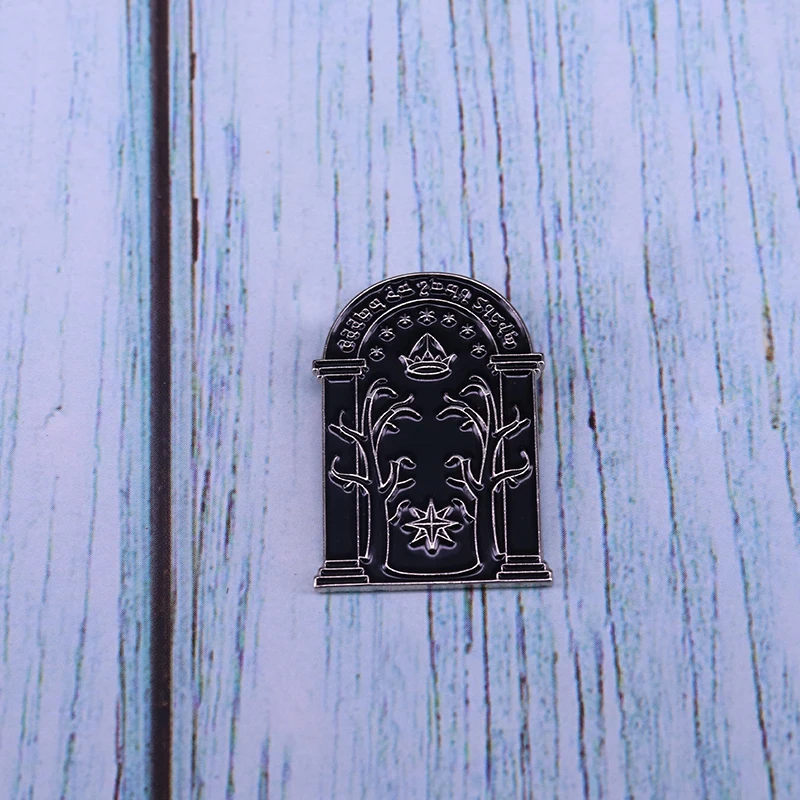 Speak Friend And Enter Enamel Pin Gothic Brooch For Lapel Coat Badge