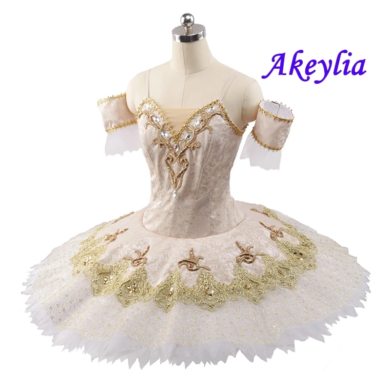 High quality Down Professional Ballet Tutu camel for women pancake Tutu No elasticity Ballet performance Tutu Coppélia JN0164