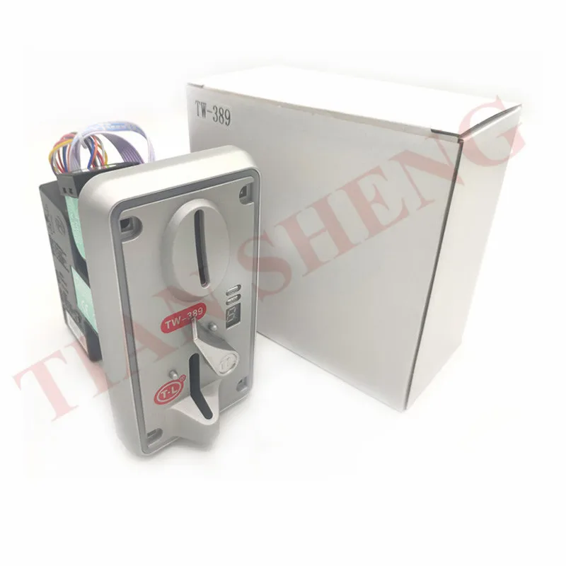 1PC/Lot Front Insertion TW-389 Electronic CPU Coin Acceptor with highlight LED Token Acceptor