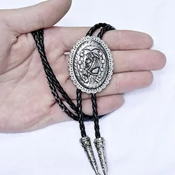 New western stable horse bolo tie foreign trade retro shirt chain bolo collar rope necklace tie