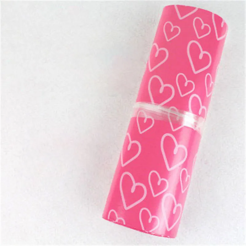 50Pcs Pink Heart Pattern Courier Bags Frosted Self-Seal Adhesive Shoes Bag PE Material Envelope Mailer Mailing Bags 28*42cm