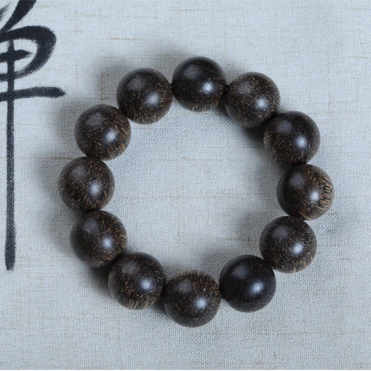 Cambodia Tabby Bodhisattva Chequers Agarwood Crafts Bracelet Submerged Class Natural Old Material Eaglewood Buddhist Prayer Bead