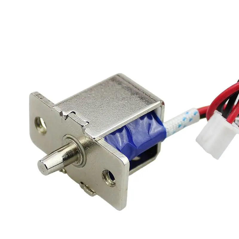 DC push-pull ElectromagnetDC12V small solenoid magnet Stroke 4mm embedded mini solenoid bolt lock open frame solenoid