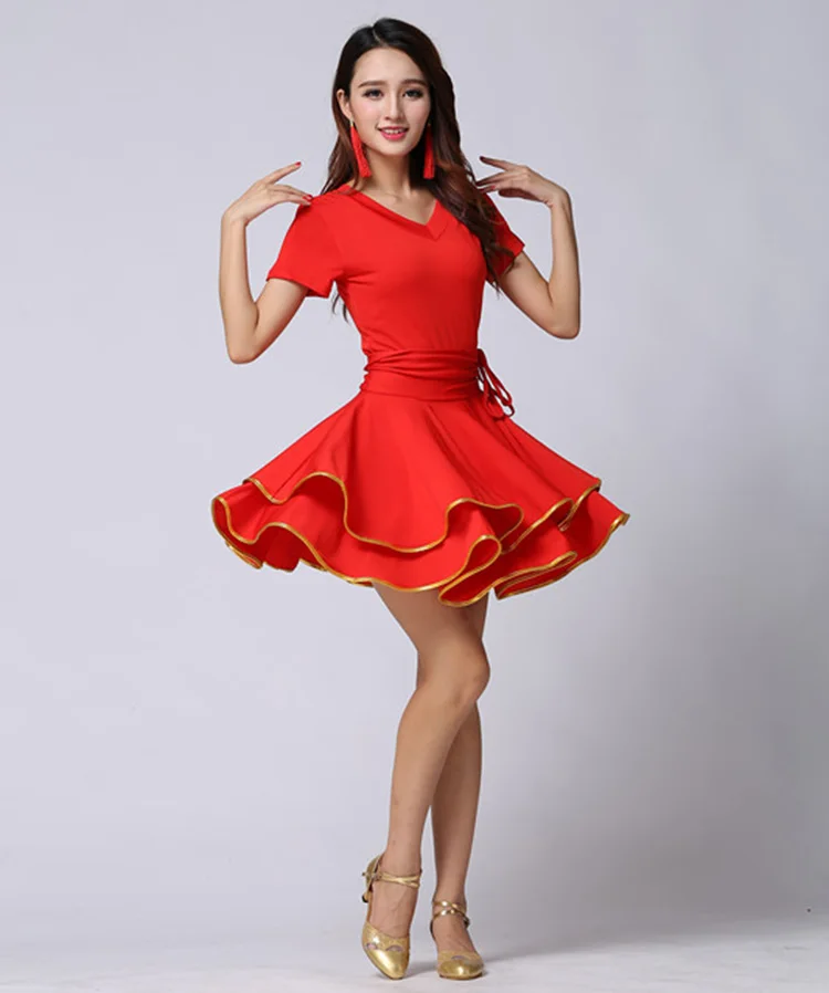 New Women Dance Wear Ballroom Dress Samba Costume Sexy Party Dresses Sheer Mesh Stretchy One-piece Latin Dress Rose