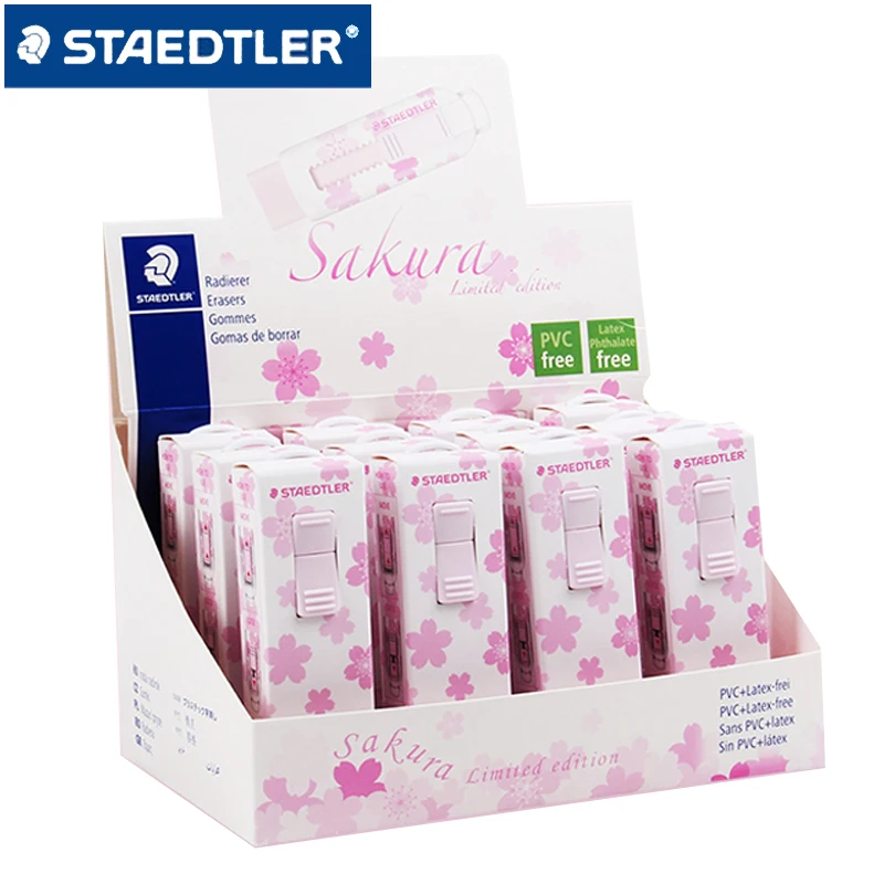 

Germany STAEDTLER Telescopic Rubber 525 Cherry Blossom Limited Edition Sketch Design Sketch Office Rubber Replaceable Core