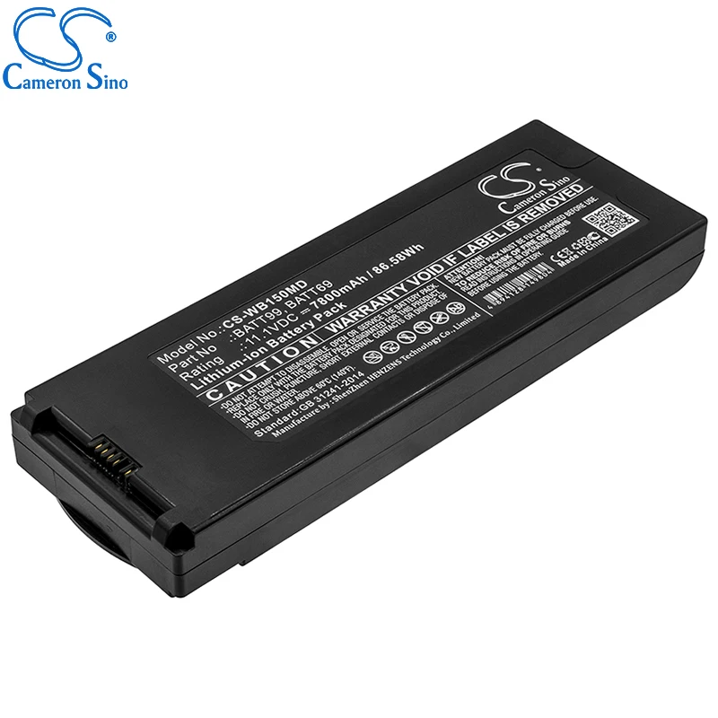 CameronSino Battery for Welch-Allyn Connex Vital Signs Monitor fits BATT69 BATT99 Medical Replacement battery 7800mAh/86.58Wh