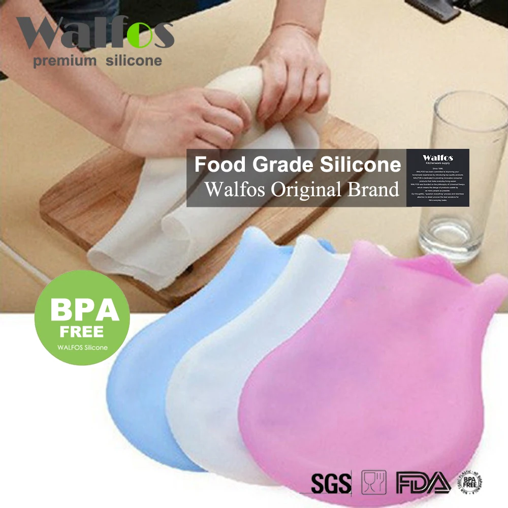 WALFOS 1 Piece Food Grade Silicone Preservation Magic Kneading Dough Flour-Mixing Bag DIY Bakeware Pastry Tools