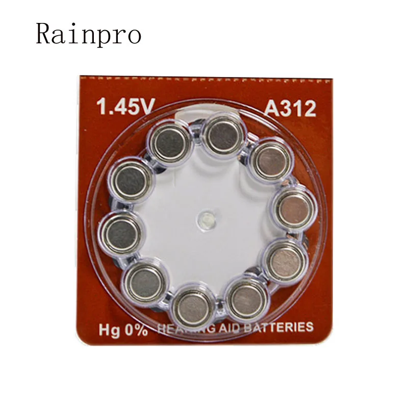  20PCS/LOT A312 PR41 1.45V Hearing Aid Battery 312 Zinc Air button cell.