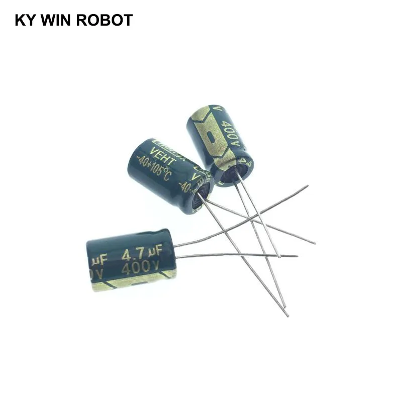 20 sztuk kondensatorów elektrolitycznych 4.7UF 400V 8x12mm 105C promieniowy kondensator elektrolityczny wysokiej częstotliwości o niskiej rezystancji
