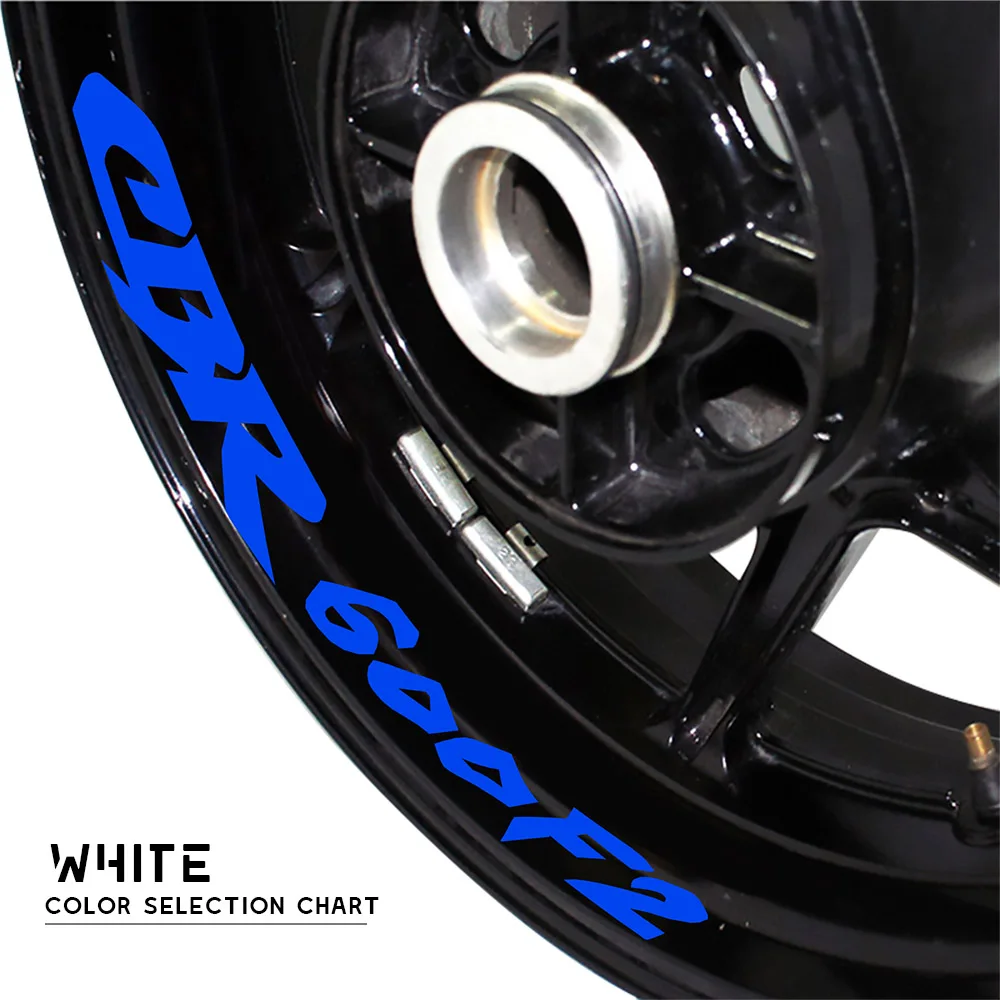 Motorcycle sticker waterproof decorative wheel stripe logo with reflective MOTO inner ring decal for HONDA  CBR600F2 cbr 600f2