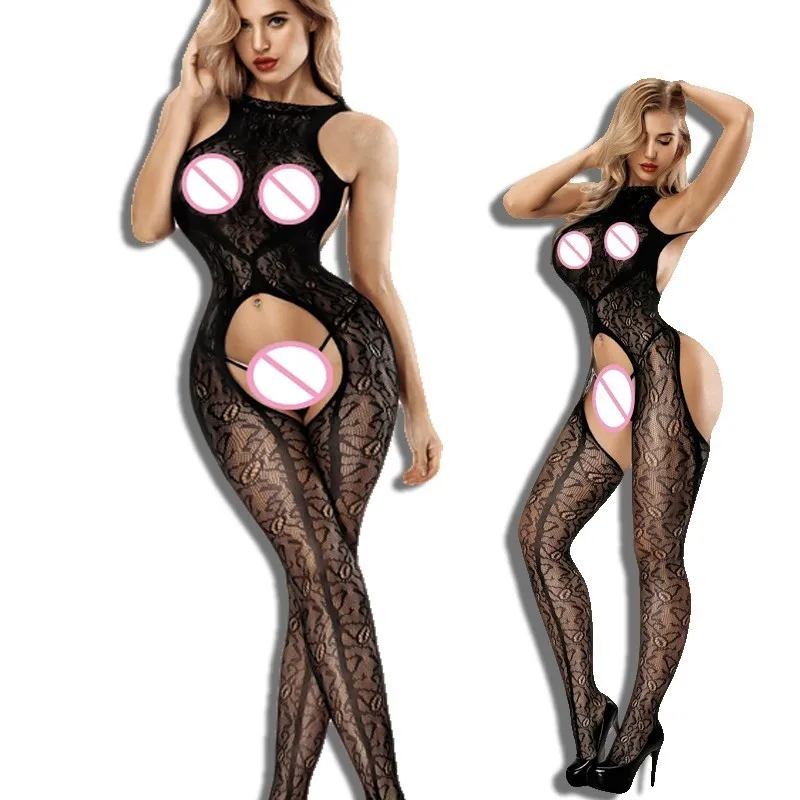 2019 Women Sexy Costumes Lingerie Bodysuit Fishnet bodystocking Crotchless Babydoll Bodysuits Nightwear catsuit erotic Underwear