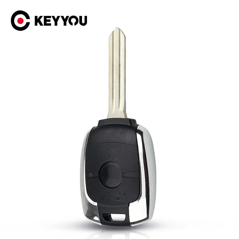 

KEYYOU For Ssangyong Actyon Kyron Rexton Korando 2 Buttons Remote Control Key Shell Fob Car Keys Replacement Blank Case Cover