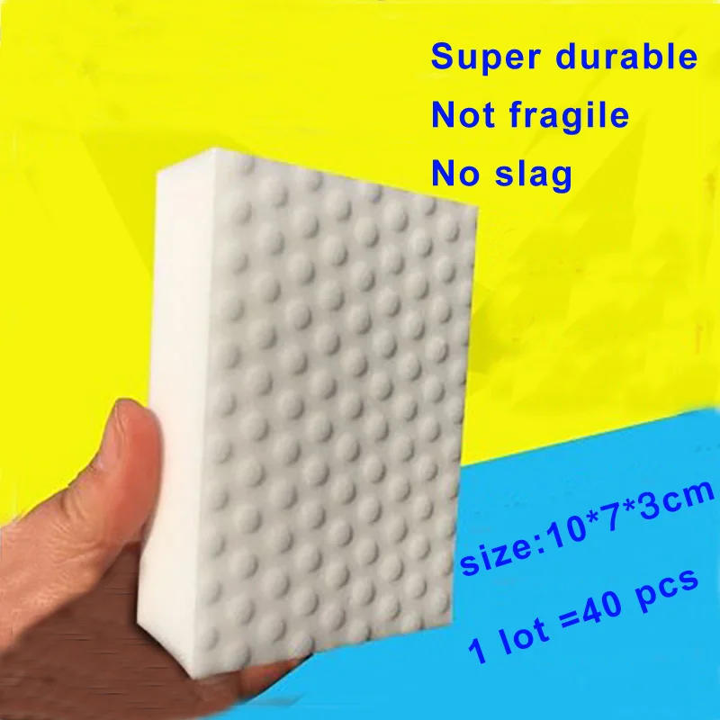 ZhangJi 40PC High Density Compressed Magic Cleaning Eraser Sponge Melamine Multifunctional Scrubber Washable Sponges 2 Size