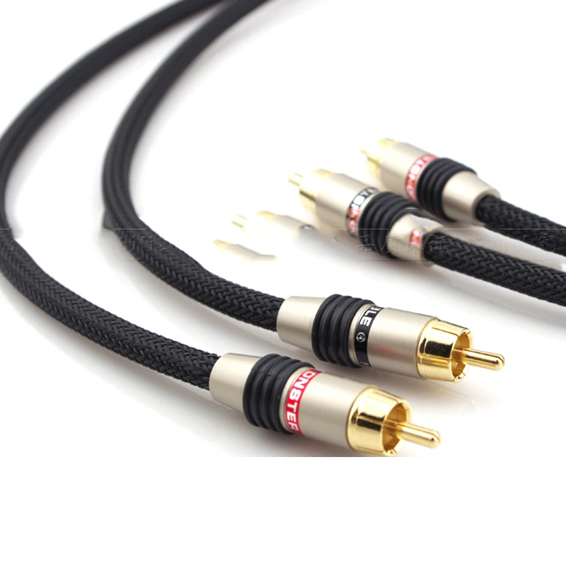Hifi 1 Pair 6N OFC RCA Cable Stereo RCA Cable ,High-performance Premium,Hi-Fi Audio 2rca to 2rca,Interconnect Cable