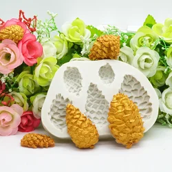 New Christmas Pine Cones Silicone Mold Kitchen Resin Baking Tool Dessert Chocolate Lace Decoration DIY Cake Pastry Fondant Mould