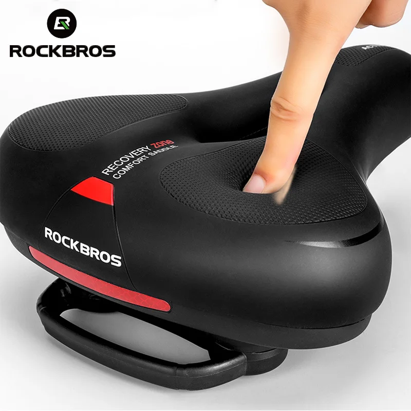 ROCKBROS Bicycle Seat Breathable Comfortable Bicycle seat Soft Thickened Sponge Casual Bike Saddle Road MTB Cycling Safety Seat