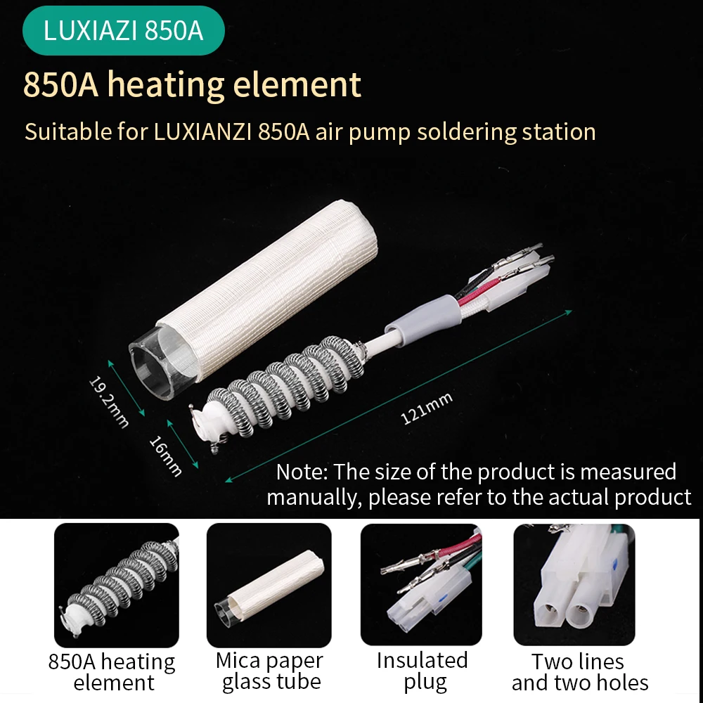 LUXIANZI 850/850A strumento di saldatura di ricambio per elemento riscaldante con nucleo per saldatore elettrico per accessorio di riparazione della stazione di saldatura