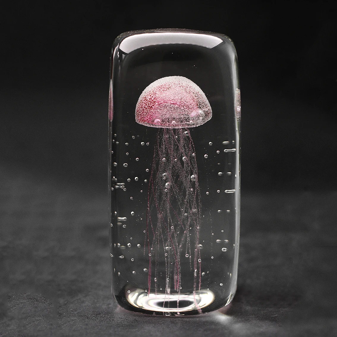 Creative glass jellyfish glass crafts Nordic minimalist crystal ball luminous texture home furnishings