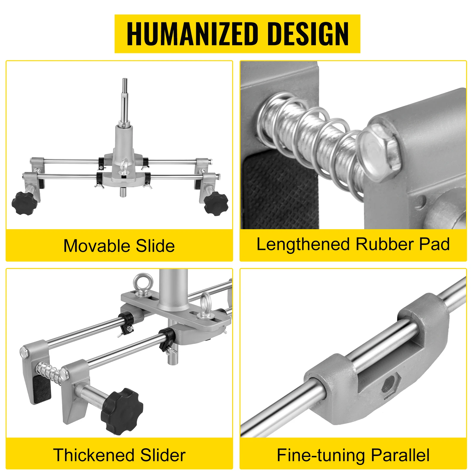 VEVOR Door Jam Jig Kit Door Lock Mortise with 3PCS 18mm / 22mm / 25mm M10 Cutters Clamping Thickness 1.2in-2in for Lock Changing