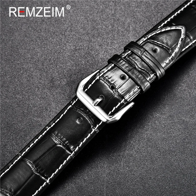 REMZEIM Leather Watchband For Apple Watch Band Series SE/6/5/4/3/2/1 42mm 38mm Women Men Leather Watchband Strap 44mm 40mm