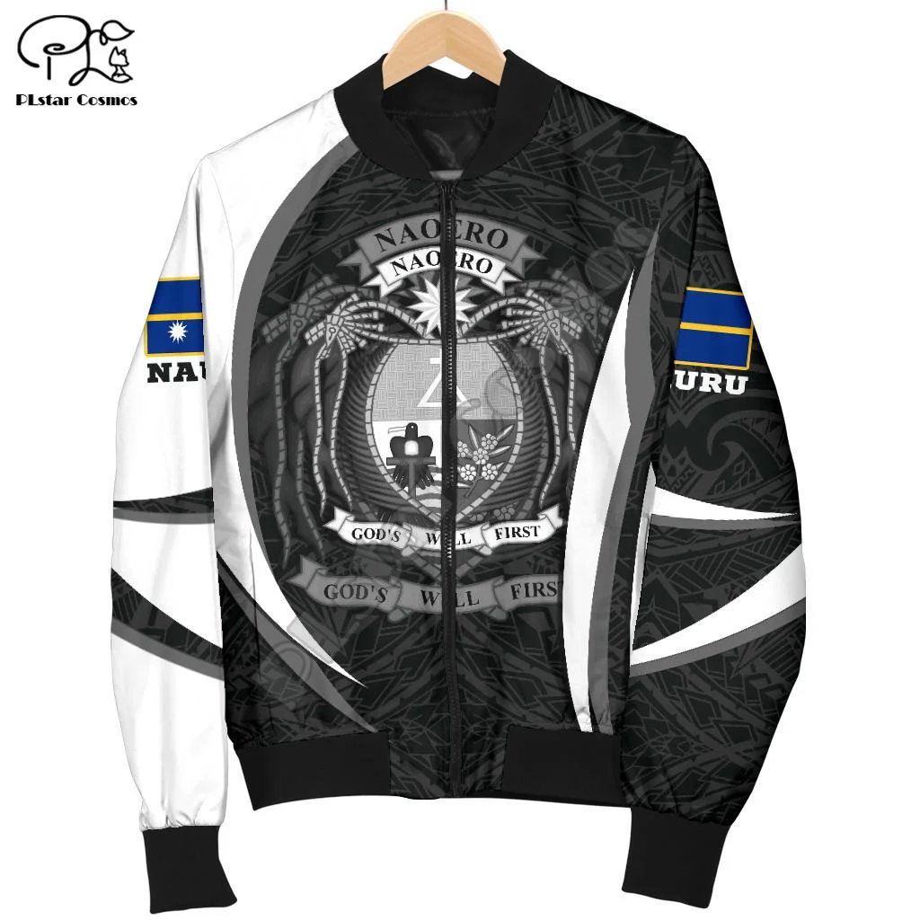 NewFashion Pohnpei Polynesian Island Country Flag Tribal Art Culture Retro 3DPrint Men/Women Funny Winter Coat Bomber Jacket A2