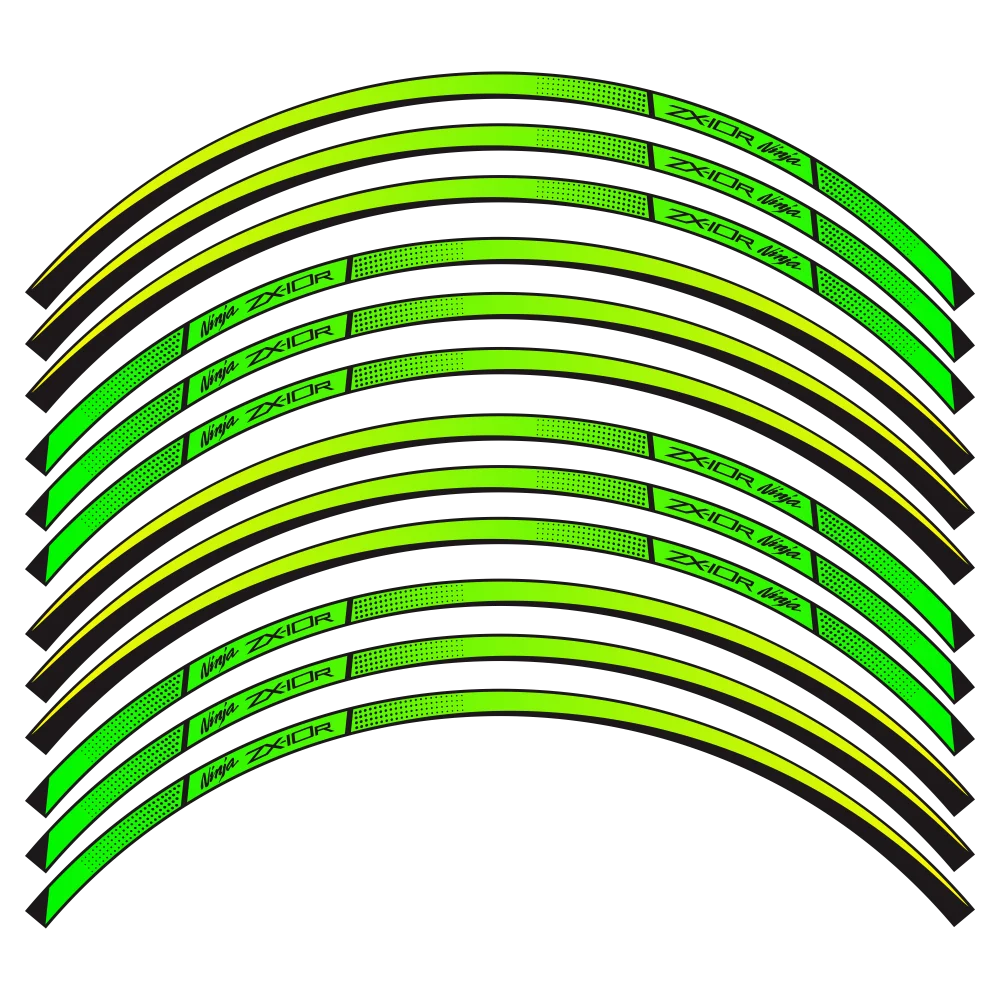 Pegatina reflectante para rueda de motocicleta, calcomanía impermeable modificada de 17 pulgadas, para KAWASAKI ZX-10R ZX10R ZX 10R