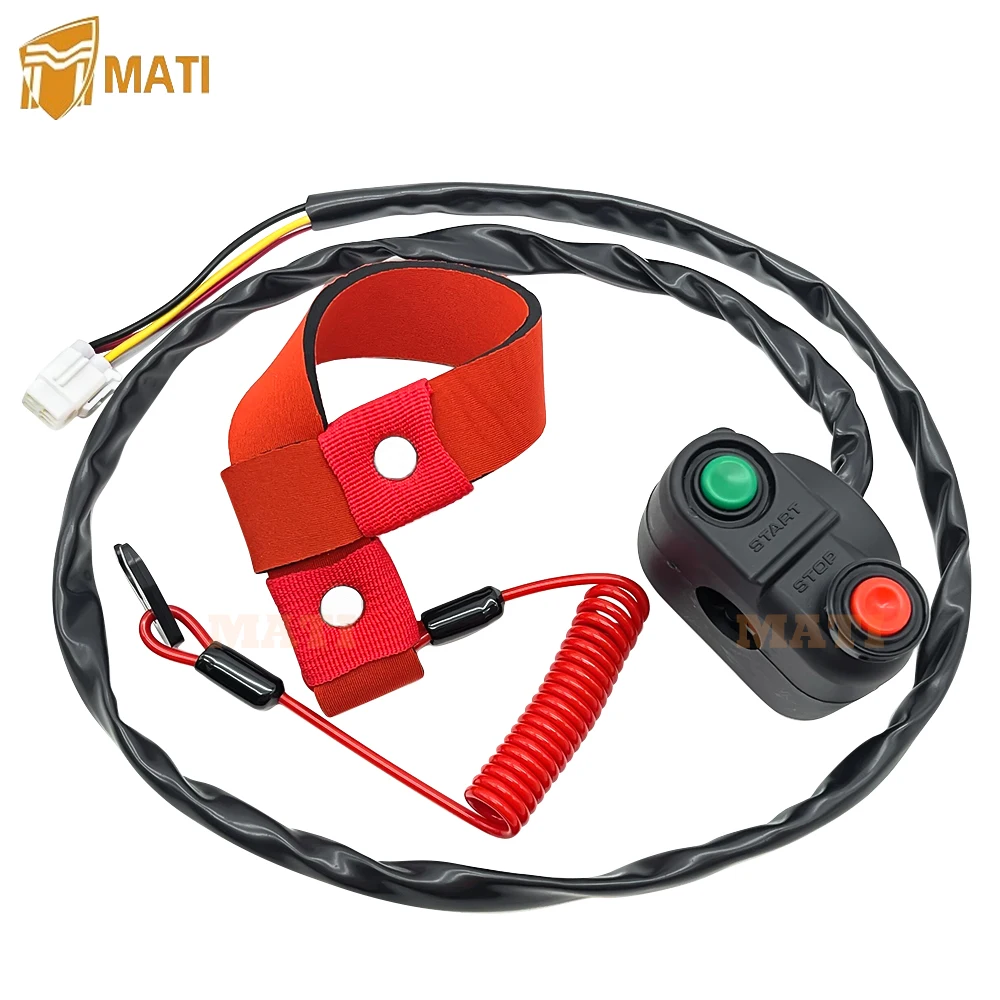 

Start Stop Switch with Safety Tether Lanyard for Kawasaki JT900 JT1100 JT1200 JT1500 13151-3722 92072-3809 92072-3816