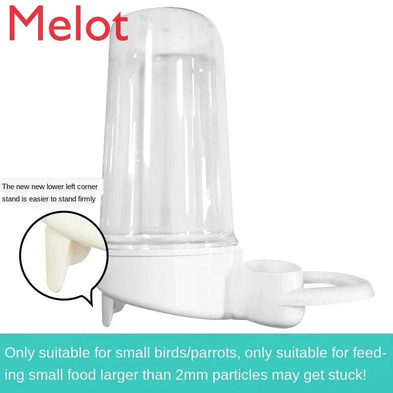 Small Bird Parrot Supplies Automatic Water Feeding Feeder Built-in Feeding Bowl Food Container Anti-Sprinkling