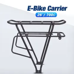 Bike Luggage Rack Double Layer Black 26inch 28inch 700C Bicycle Battery Rear Carrier Adjustable Duty Bike Hanger