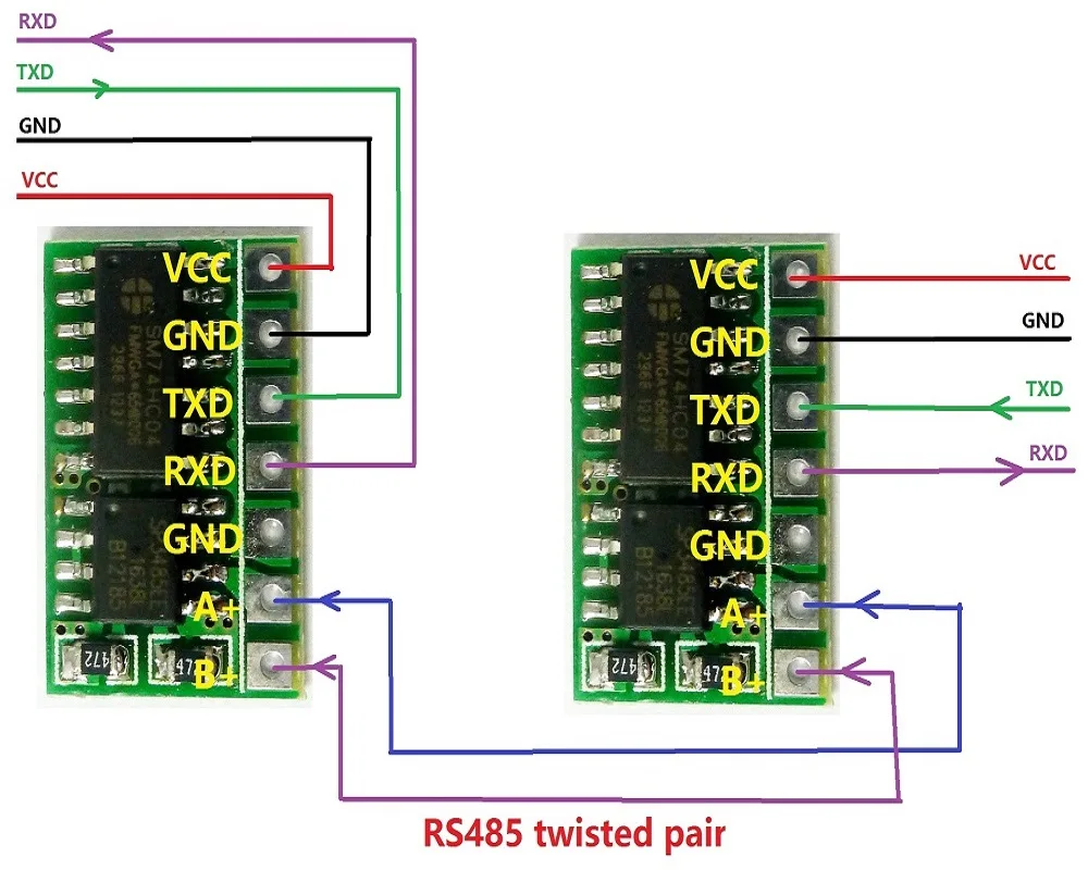 Convertisseur Transcsec éventuelles 3485 Tech pour Esp8266 Raspberry Pi Breadboard, Nodemcu Banana Pi, Auto RS485 vers LVTTL RS232, 3.3V, 3 pièces