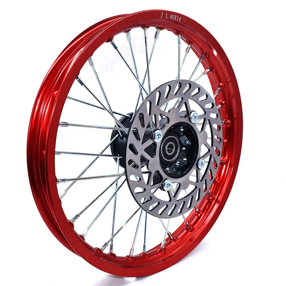 1.40-14 inch Front 1.85-12 inch Rear Rims Aluminum Alloy Wheel sprocket Disc Brake For KLX CRF Kayo BSE Dirt Pit Bike Motorcycle