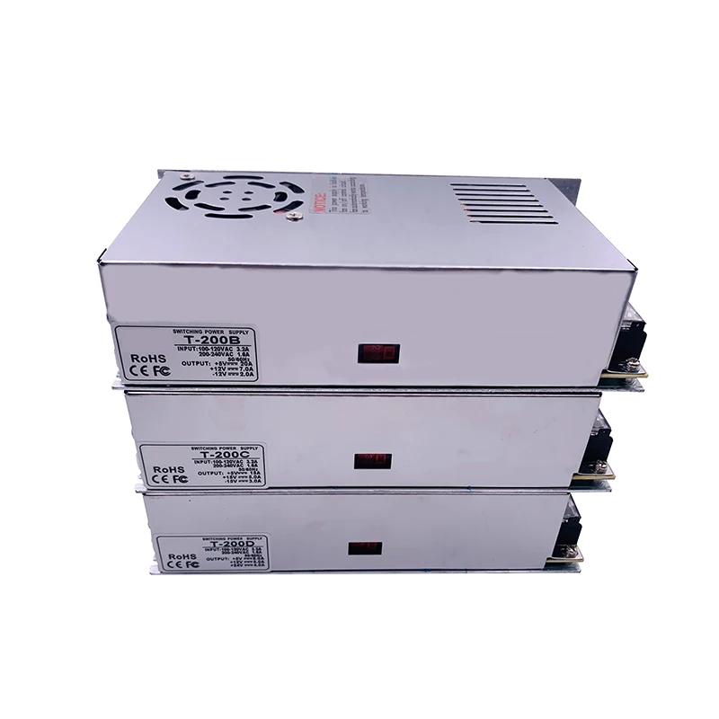 

200W Triple Output Multiplex Voltage Switching Power Supply SMPS AC 100-120V/200-240V Selected by Switch for LED Light