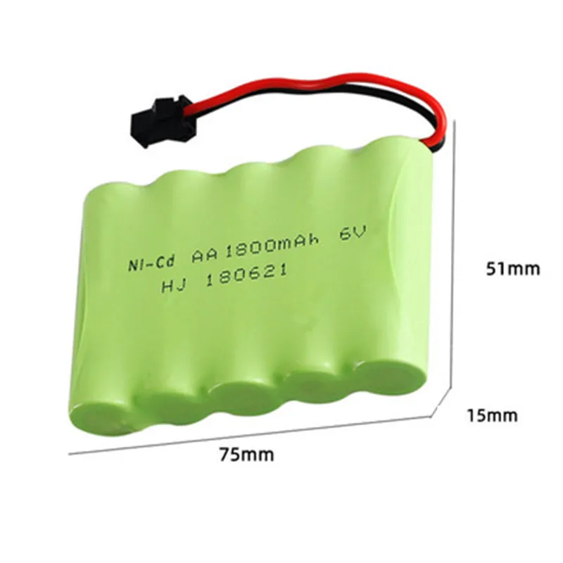 6.0V NI-MH Battery NI-CD Battery 700mAh 1400mAh 1800mAh 2400mAh 2800mAh for RC Toys Cars Trucks Tank Guns RC TOYS 6V