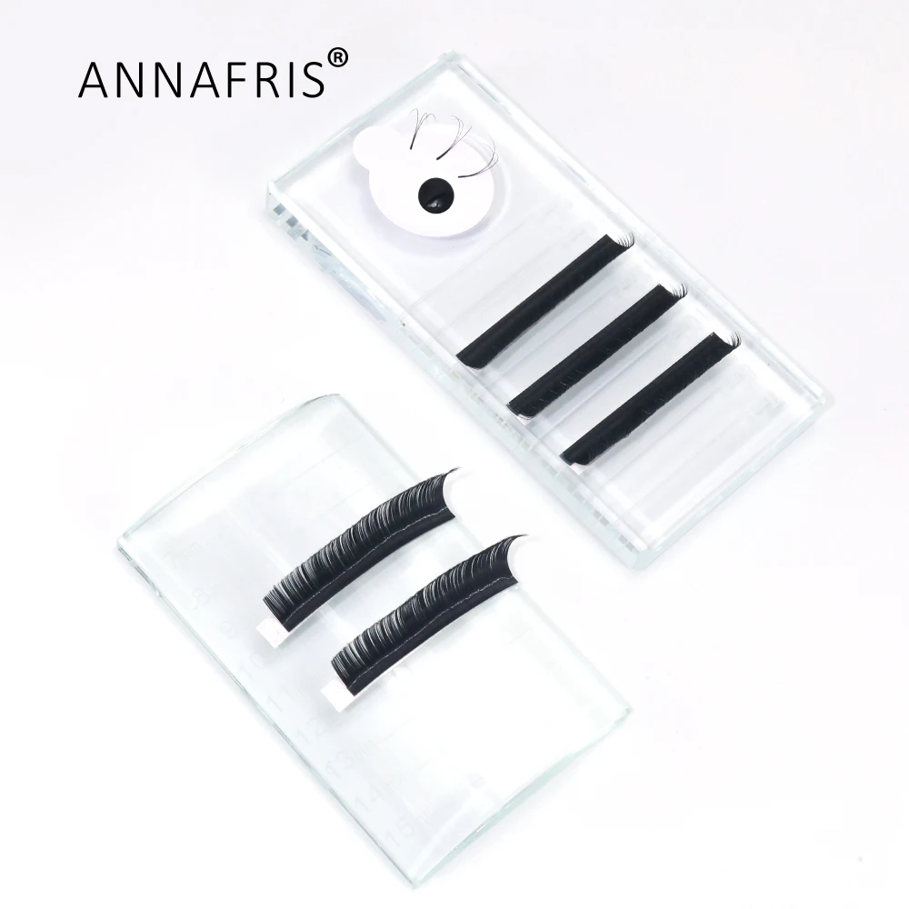 ANNAFRIS Eyelash Extension Crystal Glass Glue Holder False Eye Lashes Stand Pad Pallet Makeup Tool Accessories