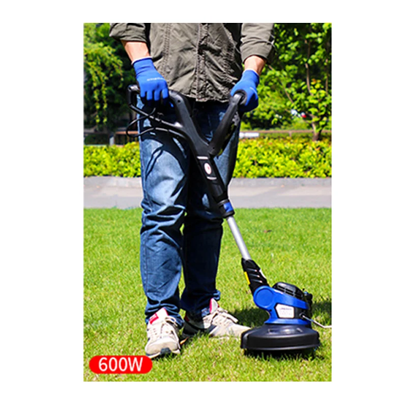 1pc 11000rpm altura cabeça ângulo ajustar cortador elétrico 600w pequeno agregado familiar multi-função cortador de grama grande área capinador de gramado 220v