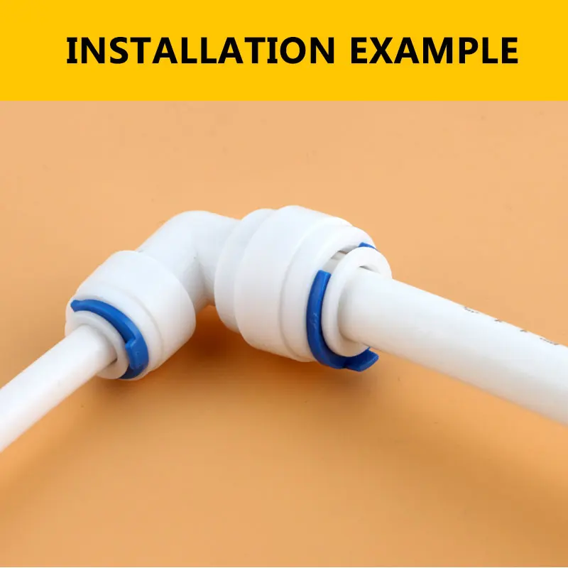 1/4 "Ống-3/8" OD Ống PE Ống Vòi Khuỷu Tay 6040 Đường Kính Trong 6.5MM-9.5MM Đầu Nối Nhanh Bể Cá Lọc Nước RO