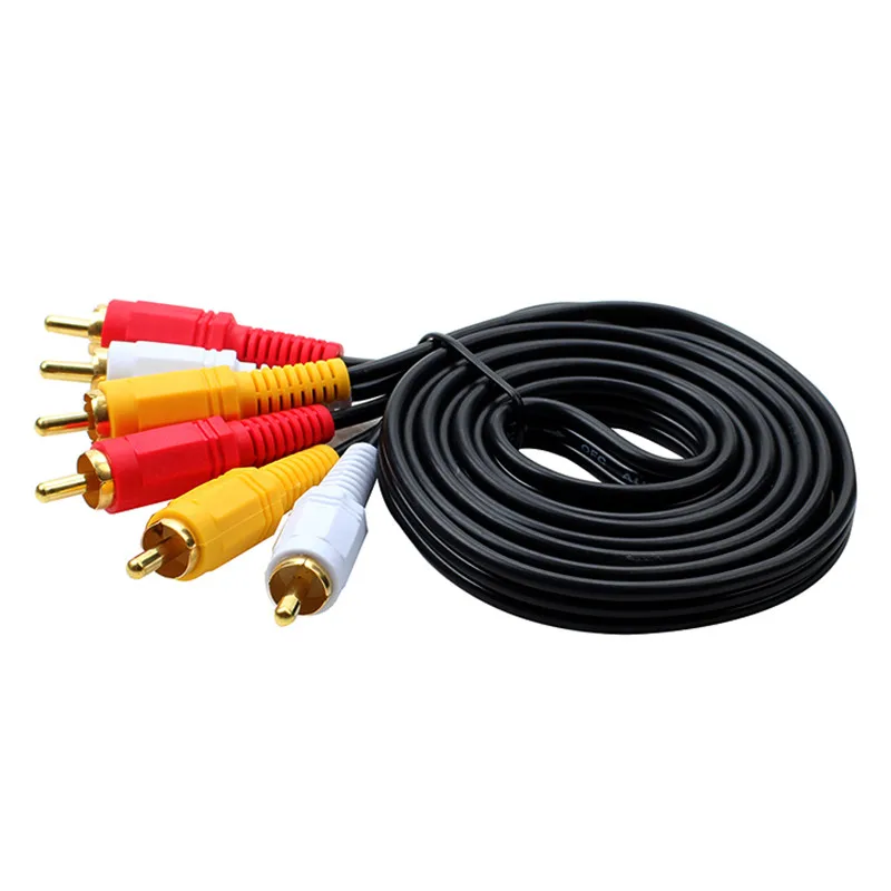 3RCA Male to 3 RCA Male Composite Audio Video AV Cable Plug 3X RCA Retail & Wholesale 1.5m/3m/5m/10m/15m/20m